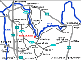 Anfahrtskizze - Anfahrt nach Kleinheubach - gr&ouml;&szlig;ere Ansicht